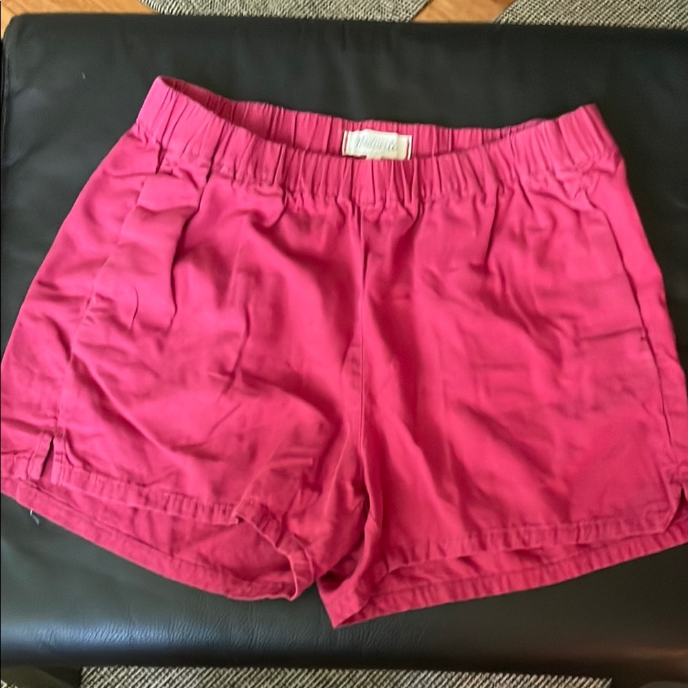 Madewell Red Pull On Shorts Elastic Waistband